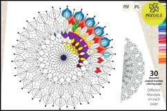 30 unique original mandala design Bundle, coloring mandala Product Image 1