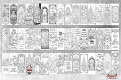 Christmas coloring pages bookmark bundle, Winter printable Product Image 2
