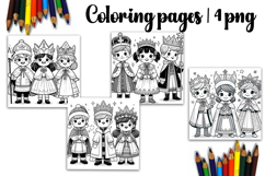 Christmas coloring page PNG, coloring book for kids Product Image 1