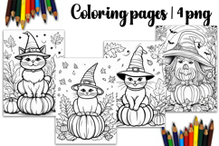 Cute halloween Design |halloween Coloring pages Product Image 1