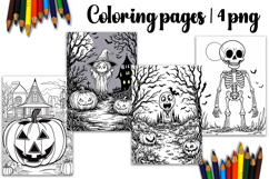 Cute halloween Design |halloween Coloring pages Product Image 1