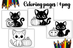 Cute halloween Design |halloween girl Coloring pages Product Image 1