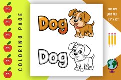 Dog Coloring Page - Printable Animal Coloring Book Product Image 1