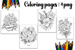 Summer flowers Design |Coloring pages Product Image 1