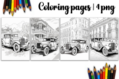 Cute retro travel Design |car Coloring pages Product Image 1