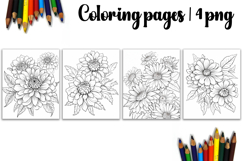 Summer flowers Design |Coloring pages Product Image 1