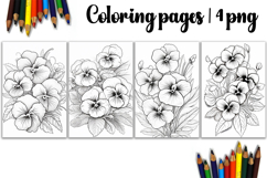 Summer flowers Design |Coloring pages Product Image 1