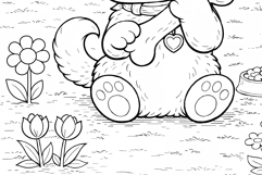 Cute Cartoon Dog Coloring Page and Coloring Book for Kids Product Image 6