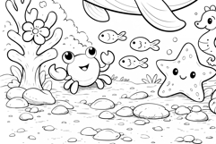 Cute Cartoon Whale Coloring Page and Coloring Book for Kids Product Image 6