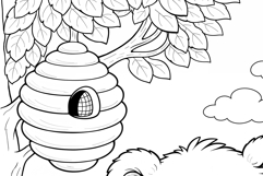 Cute Cartoon Bear Coloring Page and Coloring Book for Kids Product Image 4