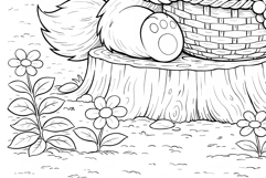 Cute Cartoon Fox Coloring Page and Coloring Book for Kids Product Image 6