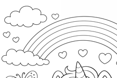 Cartoon Unicorn Coloring Page and Coloring Book for Kids Product Image 4