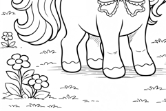 Cartoon Unicorn Coloring Page and Coloring Book for Kids Product Image 6