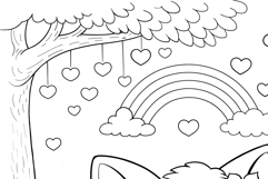 Cute Cartoon Fox Coloring Page and Coloring Book for Kids Product Image 4