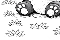 Cute Cartoon Panda Coloring Page and Coloring Book for Kids Product Image 6