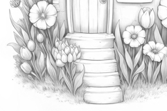 Cute Gnome House Coloring Page and Coloring Book for Adults Product Image 5