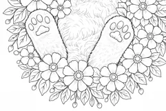 Cat coloring page for adults. Adult coloring book flowers Product Image 6