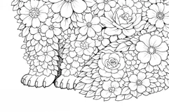 Raccoon coloring page for adults. Adult coloring book Product Image 6
