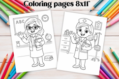 Professions coloring page PNG | Coloring book for kids PNG Product Image 1
