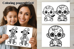 Halloween coloring page PNG, coloring book for kids Product Image 1