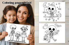 Halloween coloring page PNG, coloring book for kids Product Image 1