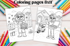 Professions coloring page PNG | Coloring book for kids PNG Product Image 1