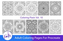 Adult Coloring Pages For Procreate Vol. 10| Digital Coloring Product Image 1