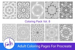 Adult Coloring Pages For Procreate Vol. 8| Digital Coloring Product Image 1