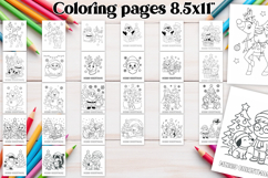 Chrismas coloring page PNG, coloring book for kids Product Image 1