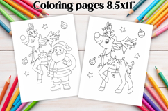 Chrismas coloring page PNG, coloring book for kids Product Image 2