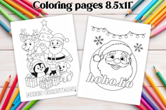 Chrismas coloring page PNG, coloring book for kids Product Image 1