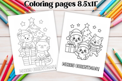 Chrismas coloring page PNG, coloring book for kids Product Image 7