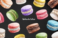 Watercolor rainbow macaroons clipart 10 color sweets Product Image 3