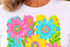 Summer Vibes PNG, Color me Happy Floral Sublimation Design Product Image 2