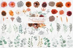 Colours of autumn flower and eucalyptus branches collection. Product Image 1