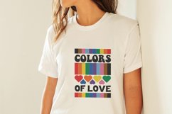 Colors Of Love LGBTQ Pride Month Quote SVG-PNG Design Product Image 2