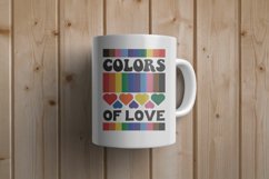 Colors Of Love LGBTQ Pride Month Quote SVG-PNG Design Product Image 4