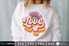 Colors Of Love SVG, Pride Month SVG Design Product Image 1