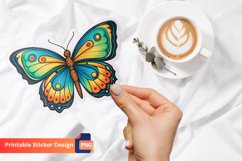 Colorful Butterfly Sticker, Vibrant Butterfly Art Sticker Product Image 1