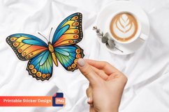 Colorful Butterfly Sticker, Vibrant Butterfly Art Sticker Product Image 1