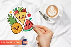 Colorful Funny Food Sticker, Adorable Junk Food Sticker Product Image 1