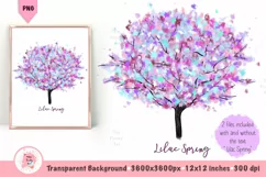 This is a cute PNG watercolor spring lilac tree in purple with a very high resolution of 300 dpi and transparent background. It is perfect for DIY sublimation printing. Spring Clipart 