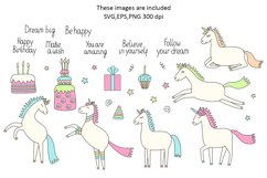 Lovely Unicorn Doodle Clipart Greeting Cards Creator Product Image 3