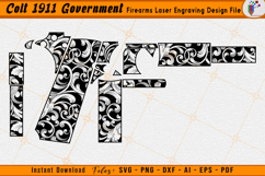 Colt 1911 Government Firearms Gun Scroll Engraving Design