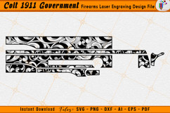 Colt 1911 Government Firearms Gun Scroll Engraving Design