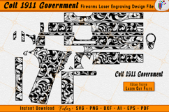 Colt 1911 Government Firearms Gun Scroll Engraving Design