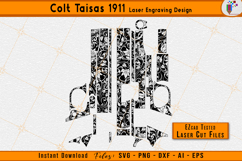 Colt 1911 scroll, Tisas 1911 engraving, Scrollwork laser, Firearms Laser engraving svg, Gun engraving laser files, EZCAD engraving, Ornamental scroll, CNC laser cut, 1911 scroll design, Laser cut files