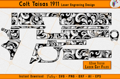 Colt Taisas 1911 Scrollwork Firearms Laser Engraving Files