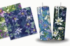 Columbine Flowers Digital Paper Bundle Product Image 5