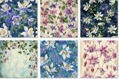 Columbine Flowers Digital Paper Bundle Product Image 2
